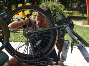 A rare bit of bike maintenance