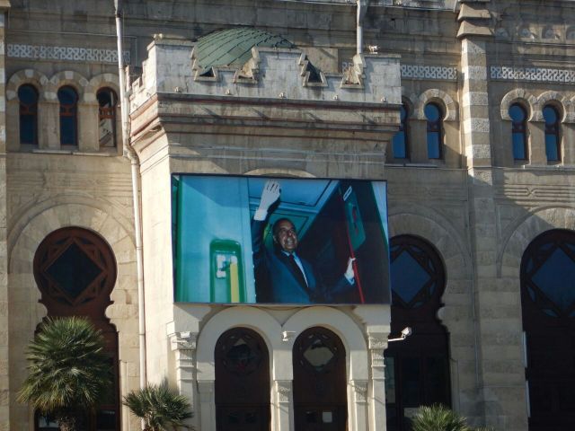 Aliyev waving