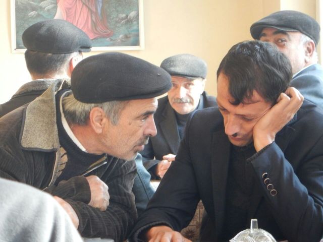 Leather in a tea shop