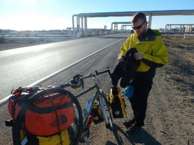 Big on gas piping in Aktau