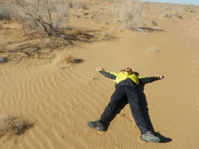 Sand angel in the desert, 12 Nov 14