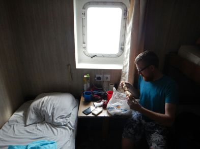 A bed on a boat, what more could you ask for