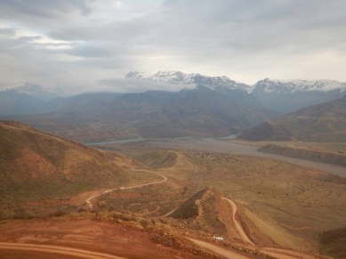 The brown mudline of our descent, 30 Nov 14