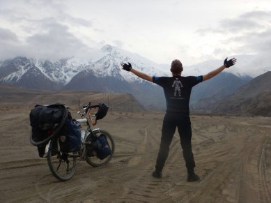 Laurence appreciating the track turning into sand