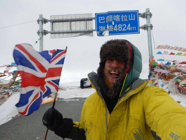 At the Bayankala Pass, 1 Feb 15