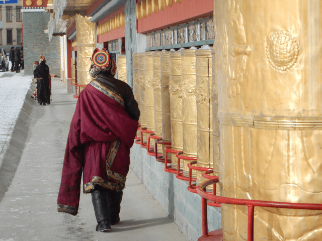 Tibetan prayer wall, Feb 2015