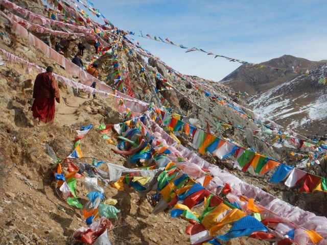 Following the pilgrims' route up the mountain, 3 Feb 15