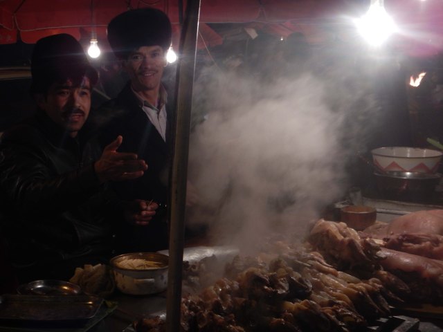 Interesting food, Kashgar night market, 2 Jan 15