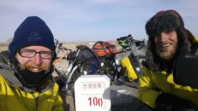 100kms into the North-South crossing of the Taklamakan, 12 Jan 15