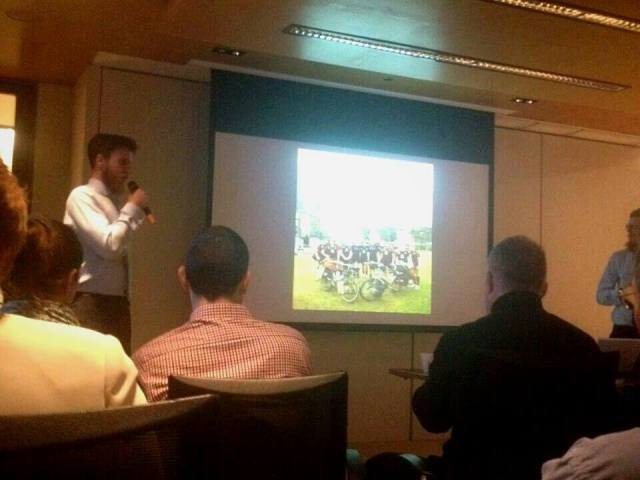 Talking about the expedition at the Royal Geographical Society, Hong Kong, 1 April 15